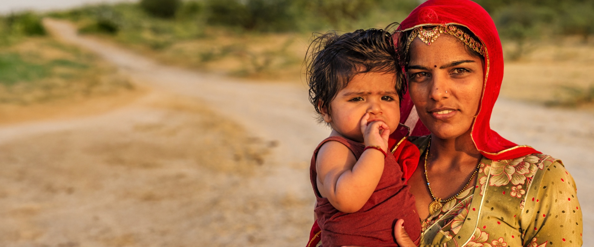 Moeder met kind India
