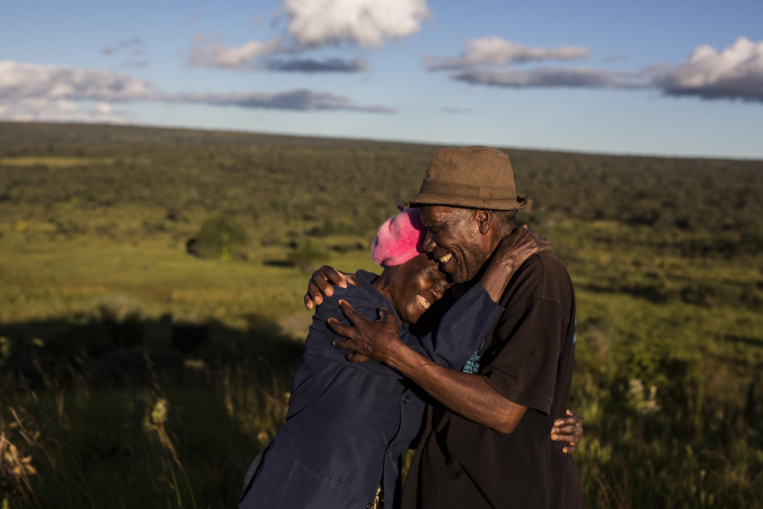 Geoffrey en Evelyn in Zambia