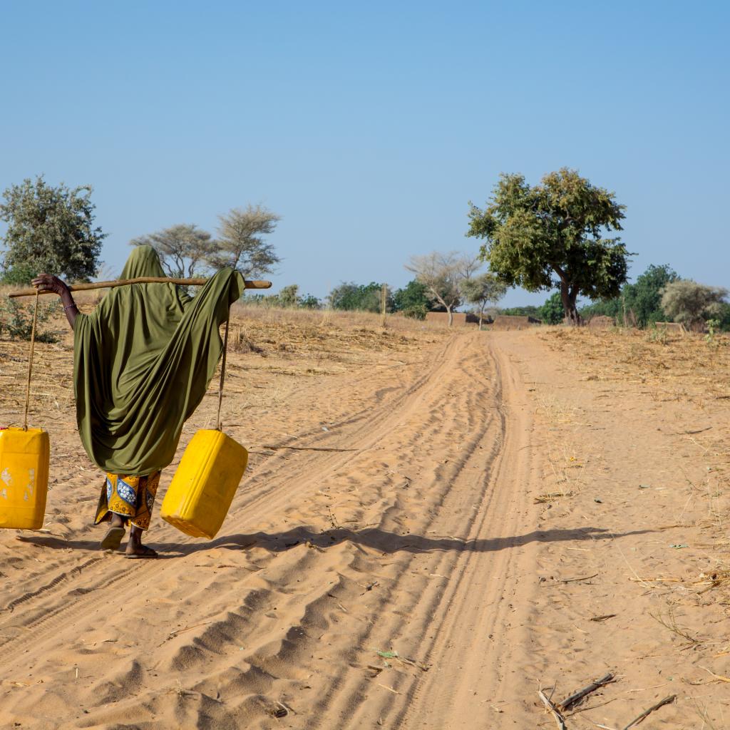 Zalia haalt water voor haar gezin in Niger