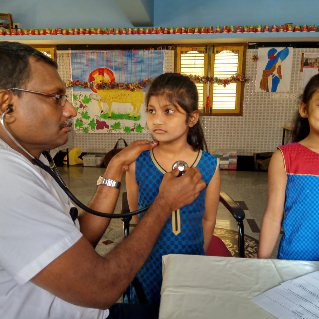 Opvang van straatkinderen in Bangelore, India