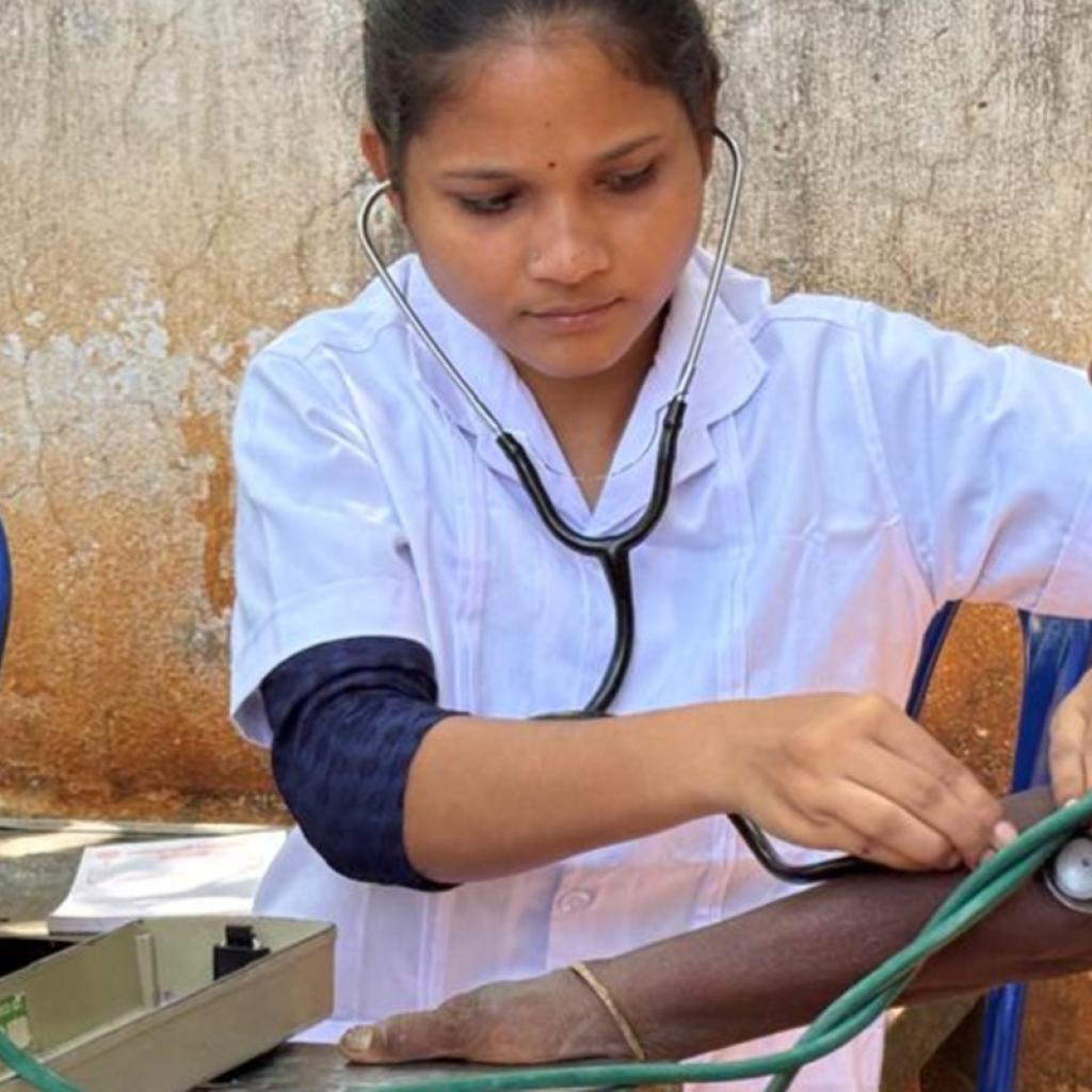 Mobiele oogkliniek in India