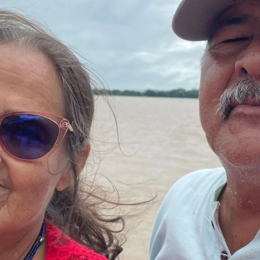 Marie Cruz met haar man