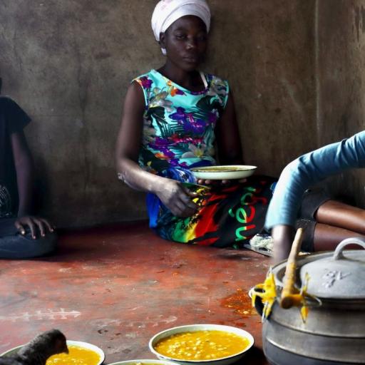 Maaltijd bij Thandekile in Zimbabwe