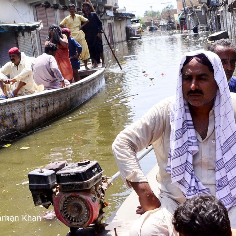 grote delen van Pakistan staan onder water