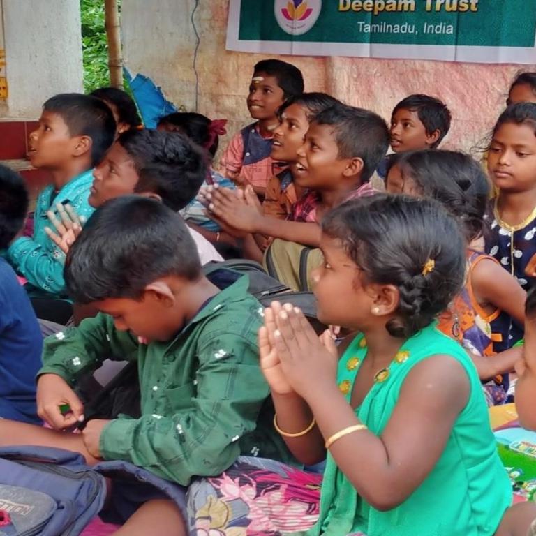 Kinderen op school in India