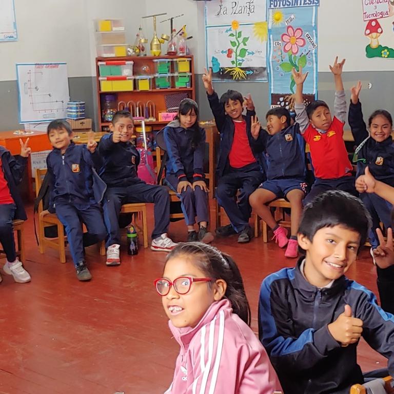 Schoolklas in Peru