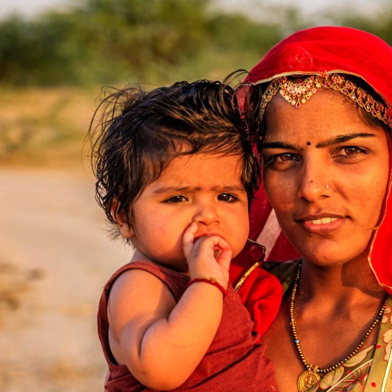 Moeder met kind India