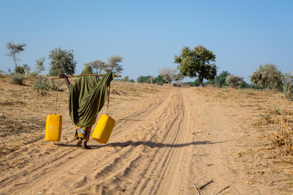 Zalia haalt water voor haar gezin in Niger