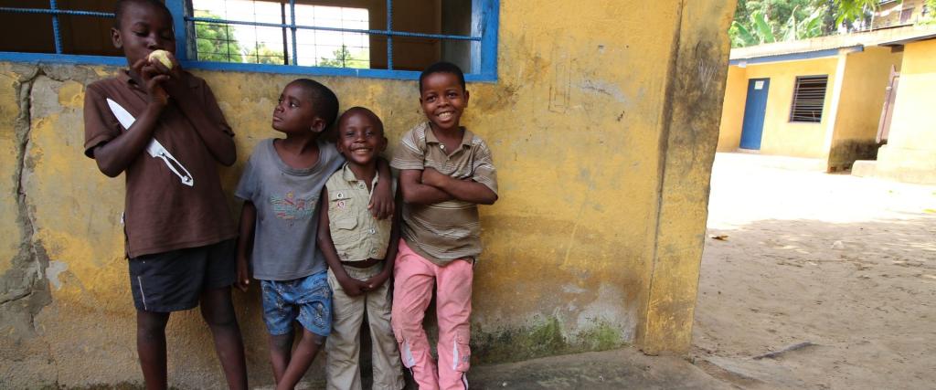 jongens in opvangcentrum DR Congo
