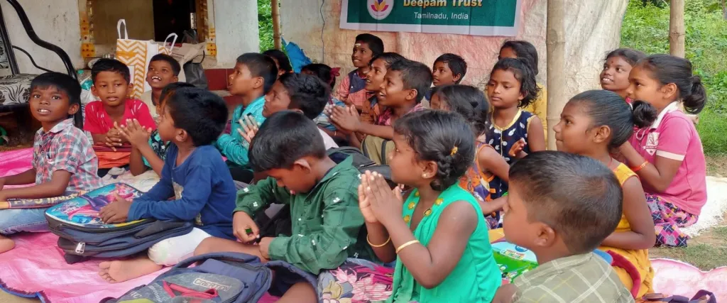 Kinderen op school in India