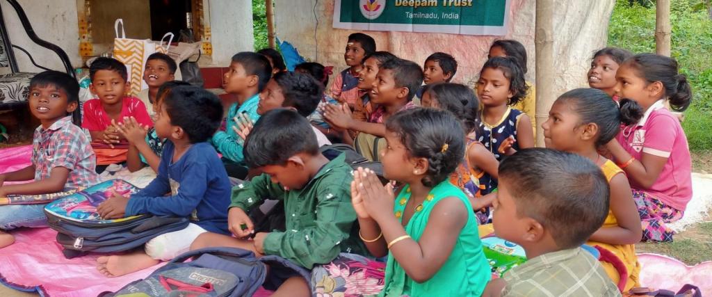 Kinderen op school in India