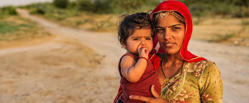 Moeder met kind India